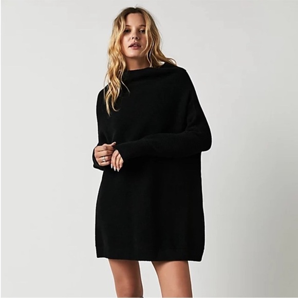 Free People Black Ottoman Slouchy Tunic Sweater (XS) - Picture 1 of 8